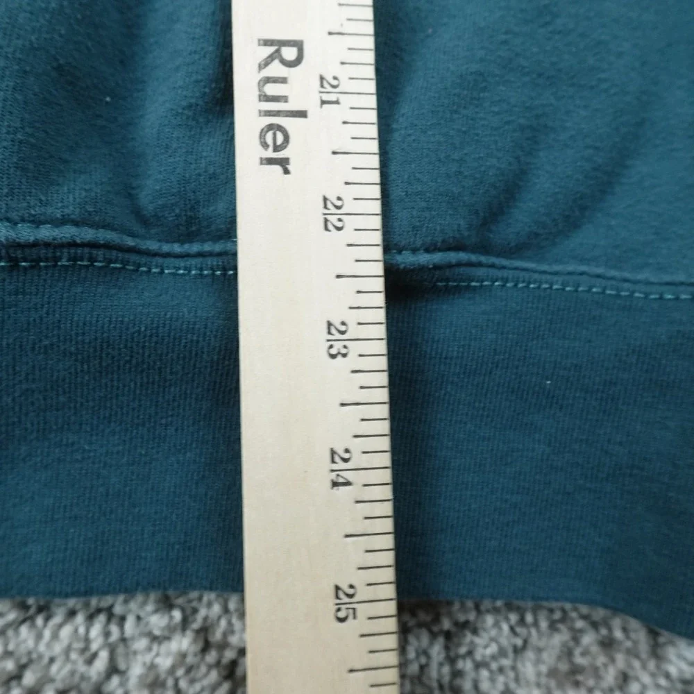True Religion Hoodie Mens L Green Blue Colorblock Pullover Sweatshirt Sweater